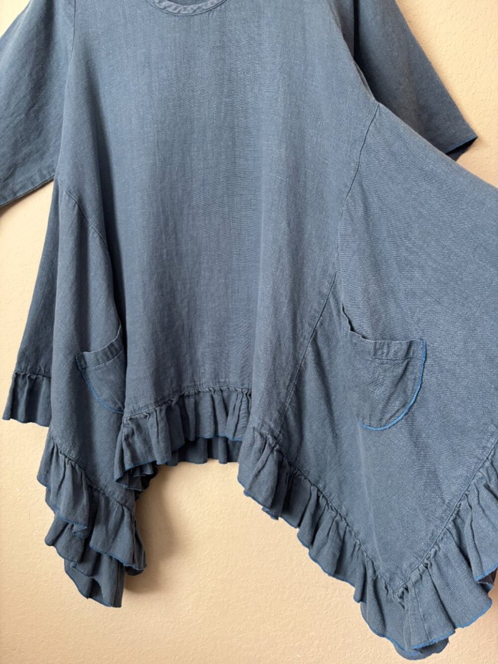 Heart's Desire by Mary Grace Linen Butterfly Long Tunic Top - Picture 6 of 11